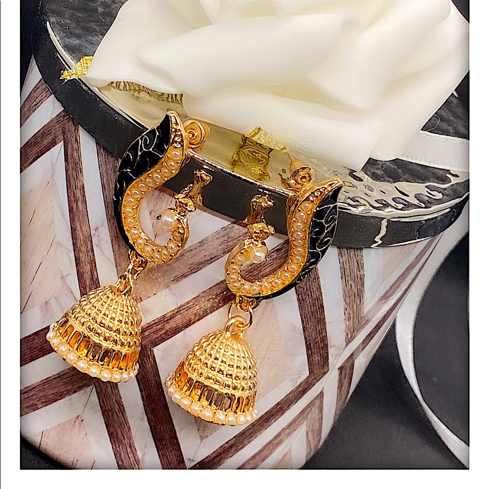 Peacock jhumkas, earrings